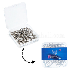 304ステンレススチールトグル留め具  リング  ステンレス鋼色  リング：20x16.5x2mm  穴：3mm  バー：23x6.5x2mm  穴：3mm  50セット /箱&nbsp;STAS-UN0002-25P