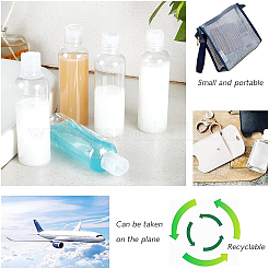 ペットプラスチックのプレスキャップ透明なボトル  詰め替え可能なボトル  透明  160x46mm&nbsp;MRMJ-BC0001-37