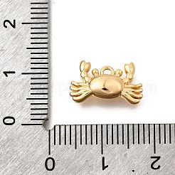 海をテーマにした真鍮チャーム  カドミウムフリー＆ニッケルフリー＆鉛フリー  18KGP本金メッキ  カニ  8.5x14x4.5mm  穴：1.2mm&nbsp;KK-C096-13B-G