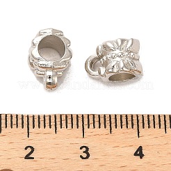 Ccb プラスチック チューブ ベイル  ループベイル  コラム  プラチナ  11x6.8x7.8mm  穴：2mm  内径：5mm&nbsp;CCB-A001-17P
