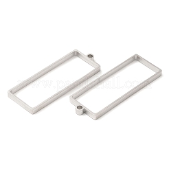 Non-Tarnish 304 Stainless Steel Open Back Bezel Rectangle Pendants&nbsp;STAS-Z040-06B-P