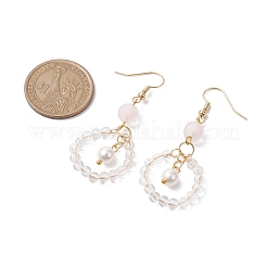 304 Stainless Steel with Acrylic Studs Dangle Earrings&nbsp;EJEW-JE05962-02