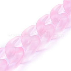 Transparent Acrylic Handmade Curb Chain&nbsp;AJEW-JB00544-09