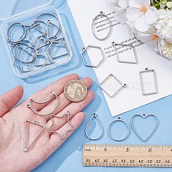 22Pcs 11 Styles 304 Stainless Steel Pendants&nbsp;STAS-WR0001-41