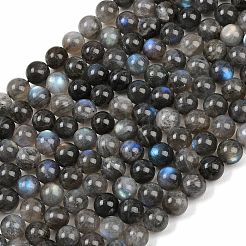 天然石ラブラドライトビーズ連売り  ラウンド  9.5~10.5mm  穴：1.2mm  約39個/連  15.43''（39.2センチメートル）&nbsp;G-Z133-A01-10mm-02