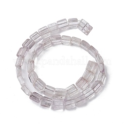 天然石アメジストビーズ連売り  正方形  9.5~10x9~10x5mm  穴：1mm  約40個/連  15.75インチ（40cm）&nbsp;G-C110-A01-01