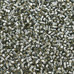 MIYUKIデリカビーズ小  シリンダー  日本製シードビーズ  15/0  （dbs0048)シルバーライニングライトグレー  1.1x1.3mm  穴：0.7mm  約175000個/袋  50 G /袋&nbsp;SEED-X0054-DBS0048