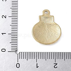 304ステンレスペンダント  ゴールドカラー  シェル形状  20.5x16x2.5mm  穴：1.6mm&nbsp;STAS-G353-03G-02