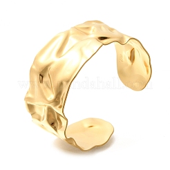 Textured 304 Stainless Steel Cuff Bangles for Women&nbsp;STAS-Z108-09G-01