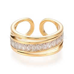 304 Stainless Steel Cuff Rings&nbsp;RJEW-H129-02G