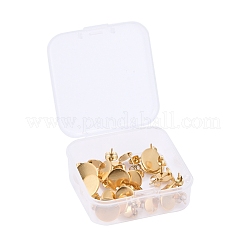 24Pcs 3 Size PVD Vacuum Plating 304 Stainless Steel Stud Earring Findings&nbsp;STAS-ZZ0001-06G
