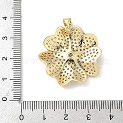 Brass Micro Pave Cubic Zirconia Pendants&nbsp;KK-L239-035G