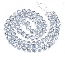 Electroplate Transparent Glass Beads Strands&nbsp;EGLA-N002-31-F01