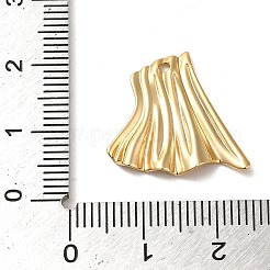 真鍮製ペンダント  ナゲット  18KGP本金メッキ  18.5x19.5x2.5mm  穴：1.2mm&nbsp;KK-O100-19G-02