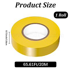PVCプラスチック防水粘着テープ1ロール  きいろ  18mm  20 m /ロール&nbsp;FIND-CP0003-30D