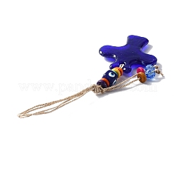 Glass Evil Eye Pendant Decorations&nbsp;HJEW-WH0006-52