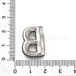304ステンレスペンダント  レターチャーム  変色防止  文字B  21.5x15.5x5mm  穴：3.4x2mm&nbsp;LS-STAS-S166-01P-02