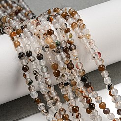 Natural Dendritic Agate Beads Strands&nbsp;G-A232-A01-01