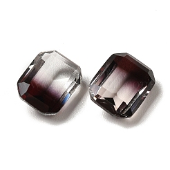 ファセットk9ガラスのラインストーンカボション  後ろ向き  長方形  ミックスカラー  10x8x4.2mm&nbsp;GGLA-B002-05