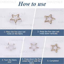 200Pcs Iron Studs Rivets&nbsp;IFIN-CY0001-01P