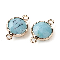 Synthetic Turquoise Connector Charms&nbsp;G-C102-09A-G