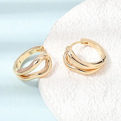 Brass Hoop Earrings for Women&nbsp;KK-CBA341B-12G