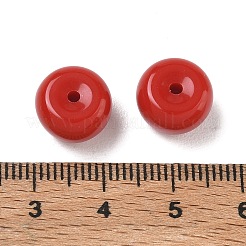 不透明なアクリルビーズ  りんご  暗赤色  8.5x11.5mm  穴：1.8mm&nbsp;AC-CBA873C-02B