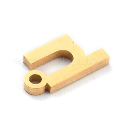 304ステンレスペンダント  マットなスタイル  ギリシャ語のアルファベット  金色  文字.m  文字.m：11x6x1.5mm  穴：1.5mm&nbsp;STAS-F267-10M-G