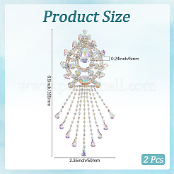 Glass Rhinestone Tassel Cabochons&nbsp;FIND-WH20008-30B