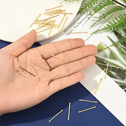 シェグレース真鍮コネクターチャーム  バーリンク  カドミウムフリー＆ニッケルフリー＆鉛フリー  18KGP本金メッキ  25x2x1mm  穴：1mm&nbsp;XGR0134G-112G