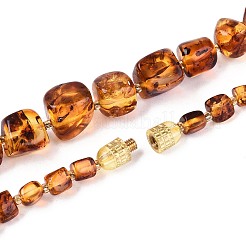 Natural Amber Nuggets Graduated Beaded Necklaces&nbsp;NJEW-T019-04