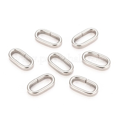 変色しにくい201ステンレススチール製クイックリンクコネクター  オーバル  ステンレス鋼色  12.5x7x2.5mm&nbsp;STAS-H121-08P-B