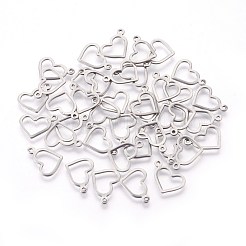 Tarnish Resistant 304 Stainless Steel Open Charms&nbsp;X-STAS-F187-03P