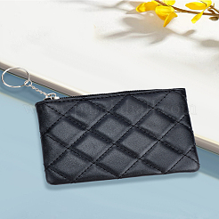 2Pcs Rhombus Pattern PU Leather Zip Pouches&nbsp;ABAG-LP0001-82B