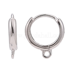 Anti-Tarnish Rhodium Plated 925 Sterling Silver Hoop Earrings&nbsp;STER-K168-042P