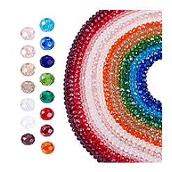 15 Strands 15 Colors Electroplate Glass Beads Strands&nbsp;EGLA-PH0001-77B