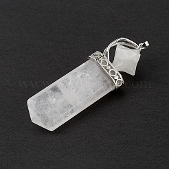 Chakra Themed Natural Quartz Crystal Big Pendants&nbsp;G-L524-12P-07