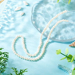 1 連売り天然養殖淡水真珠ビーズ 連売り  ポテト  桃パフ  3~4mm  穴：0.7mm  約97~99個/連  13.31~13.78インチ（33.8~35cm）&nbsp;PEAR-TA0001-47