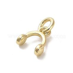 金色の真鍮のチャーム  ジャンプリング付き  ヘッドセット  8x7x3mm&nbsp;LS-KK-H493-01G-13