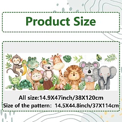 ポリ塩化ビニールの窓の静的なステッカー  長方形  窓の装飾用  動物  380x1160mm&nbsp;AJEW-WH0385-0086