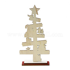 クリスマステーマの木製ディスプレイ装飾  ホームオフィス用 卓上  クリスマスツリー  gnome  112x39.5x215mm&nbsp;DJEW-G041-01A