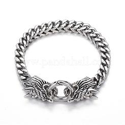 Tarnish Resistant 316 Surgical Stainless Steel Curb Chain Bracelets&nbsp;BJEW-G520-25