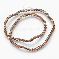 Electroplate Non-Magnetic Synthetic Hematite Beads Strands&nbsp;G-F585-C08-4mm