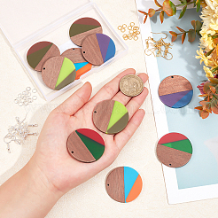 DIY Walnut Wooden Dangle Earring Making Kits&nbsp;DIY-OC0006-63