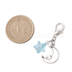 Transparent Acrylic with Glass Pendant Decorations&nbsp;HJEW-JM04643
