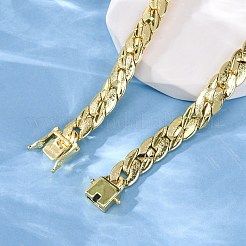 9MM Brass Cuban Link Chain Necklaces&nbsp;NJEW-Q051-01G