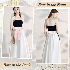 Satin Cloth Ribbon Wrap Around Chain Belt&nbsp;AJEW-WH0314-198D