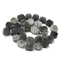 天然石ラブラドライトビーズ連売り  ナゲット  シードビーズで  9.5~13x8.5~12.5x5~6mm  穴：1.2mm  約28~29個/連  14.96''（38cm）〜15.55''（39.5cm）&nbsp;G-I394-D19