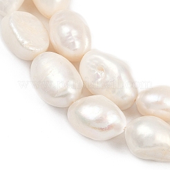 天然養殖淡水パールビーズ連売り  研磨両側  グレード6a+  リネン  11~12mm  穴：0.7mm  約26~42個/連  14.25~15.71インチ（36.2~39.9cm）&nbsp;PEAR-P064-20M-03A