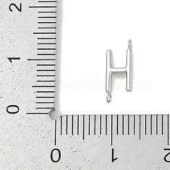 304ステンレススチールレターコネクタチャーム  ステンレス鋼色  文字h  12x5x2mm  穴：1.2mm&nbsp;STAS-M108-01P-08